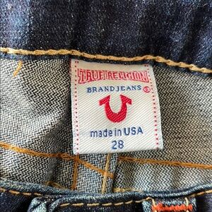 True Religion Kate cropped jeans size 28